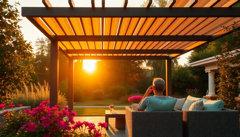 Aménagement d'une pergola bioclimatique : guide complet pour votre espace extérieur